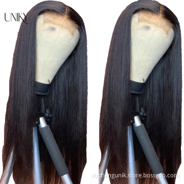 Uniky long 30 inch human hair wigs for black women,transparent straight curly frontal wigs lace front human hair with baby hair